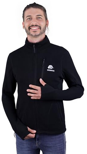 GUGGEN Mountain Herren Fusion Fleeced Fleecejacke, Ideal für Wandern und Outdoor-Abenteuer, Wanderjacke Herrenjacke