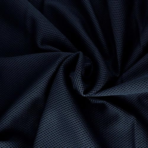 1m Air-Mesh Netzstoff Bekleidungsnetz Meshgewebe Stoff Netzgewebe Netzfutter Futterstoff, Farbe:nachtblau