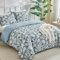 Lekesky Bettwäsche-Set für Doppelbett, traditionelles Paisley-Muster, Doppelbett-Bettwäsche-Set (1 x Bettbezug, 2 x Kissenbezüge), weiche Mikrofaser, Paisley-Bettwäsche, 200 x 200 cm, Hellblau