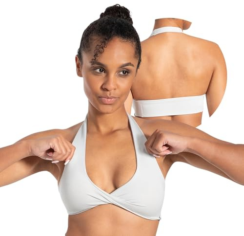 SMILODOX Sport BH Damen Myrah Twisted, Shaped Fit mit Wickel-V-Ausschnitt & offenem Rücken, Yoga Bra, elastisches Funktionsmaterial, Ohne Bügel ideal für Alltag & Low-Impact-Sportarten