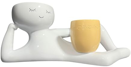 ZHENNB Pianta grassa finta pianta artificiale a forma di umana vasi in ceramica da scrivania Decors pianta da scrivania per decorazioni per ufficio