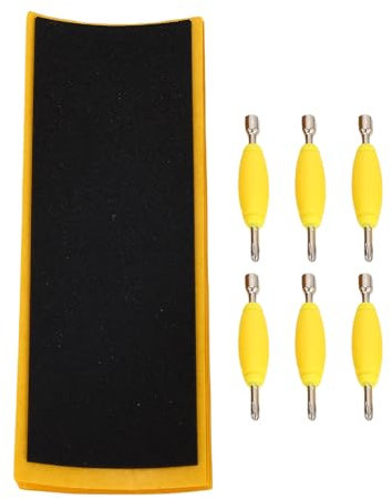 Hiraith 2 Sets Fingerboard Grip Tape Kit - 12pcs PU -Schaum -Rutschaufkleber (38x110 mm) mit 12 Mini -Schraubendrehern für Finger Skateboarding Control & Precision Tricks