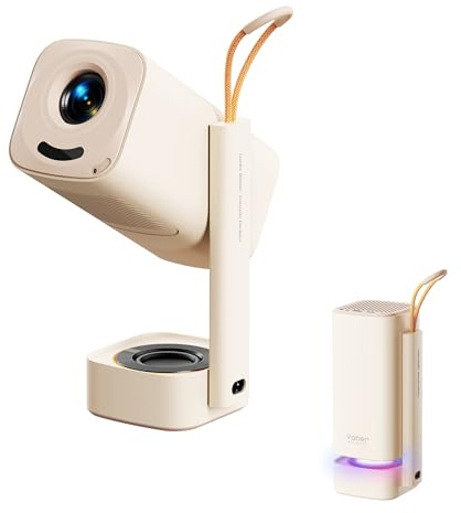 Mini Beamer【Dolby Audio & Turbo Sonic Bass】Yaber T1 Pro Smart Beamer Full HD 1080P mit HDR 10, WIFI6 und Bluetooth 5.4, Unterstützt 180° Drehung, Autofokus & Keystone, Tragbarer Projektor für Heimkino