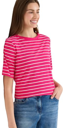 Damen T-Shirt mit Boatneck und Streifen