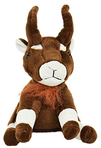 Kögler 75684 - Labertier Steinbock Stuart, ca. 22 cm groß, nachsprechendes Plüschtier mit Wiedergabefunktion, plappert alles witzig nach und bewegt sich, batteriebetrieben