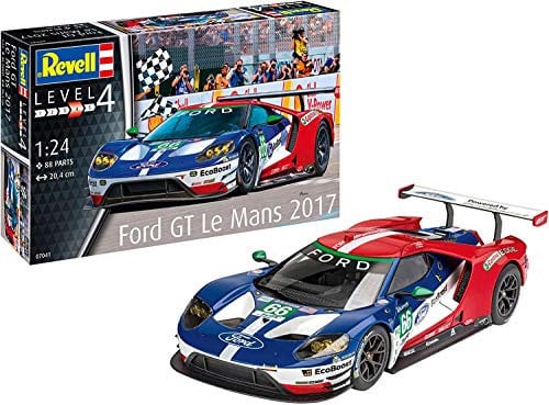 Revell Modellbausatz Ford GT Le Mans 2017, Automodell, Originalgetreue Nachbildung des Rennwagens mit detaillierter Karosserie, präzisen Abziehbildern und authentischem Design, Idealer Bausatz