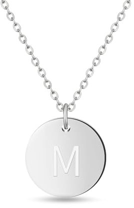 GD GOOD.designs Initialen Halskette Frauen Mädchen mit Gravur M Maike Mara Maren Marie Mariella Melanie Melina Melissa Miriam Mona Manuel Marcel Marco Mario Marius Markus Martin Maximilian Moritz