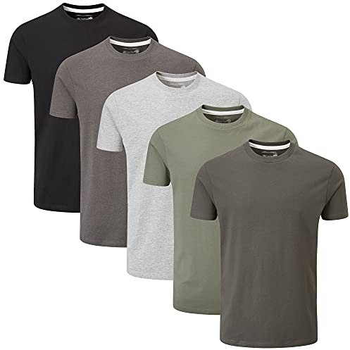 Charles Wilson Confezione da 5 T-Shirt Girocollo Semplice (X-Large, Grey Essentials)