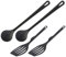 Westmark Set de utensilios de cocina, 4 pzs, 2 espátulas y 2 cucharas mezcladoras, plástico, Gentle y Flonal, negro, 203522E6
