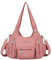 Angel Barcelo Damen börsen und Handtaschen PU Leder Schultertasche Mode Hobo Taschen für Mädchen, Pink (rose), EinheitsgröÃŸe