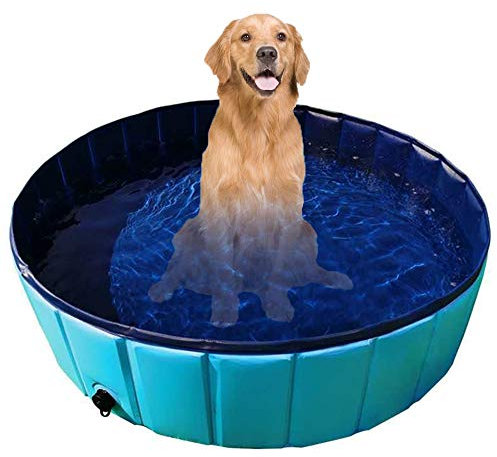 Gravitis Pet Supplies Dog Paddling Pool. Folding Rigid Panel Pet Pool (Large 120x30cm)