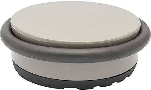 WAGNER Bodentürstopper BIG DISK COLOR MIDDLE GREY - Durchmesser Ø 100 x 30 mm, Industriestahl beschichtet, thermoplastischer Gummi, mittelgrau, 750 g - 15516701