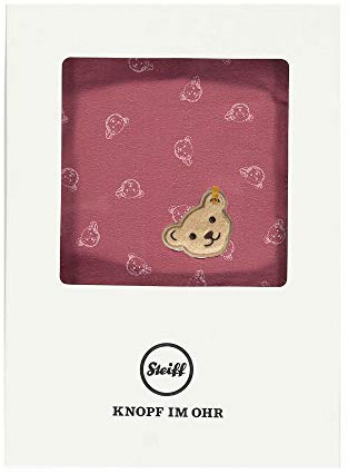 Steiff Unisex Baby Strick Decke Jersey GOTS, Holly Berry, One Size