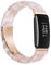 Wongeto Compatible with Fitbit Inspire 2 & Inspire/Inspire HR Bands for Women Girls, Resin Wristband Strap with Stainless Steel Buckle Replacement Bands for Fitbit Inspire accssorises (Pink Flower)