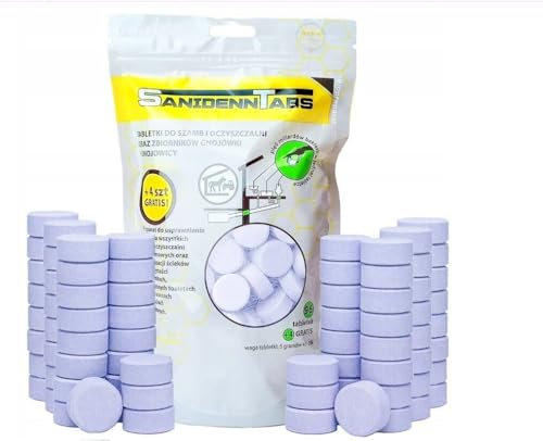 52 Compresse Biologiche con Batteri Attivi per Fosse Settiche – Trattamento 1 Anno – Scioglimento Fanghi, Eliminazione Odori, Prevenzione Intasamenti – 1 Confezione = 12 Mesi di Pulizia