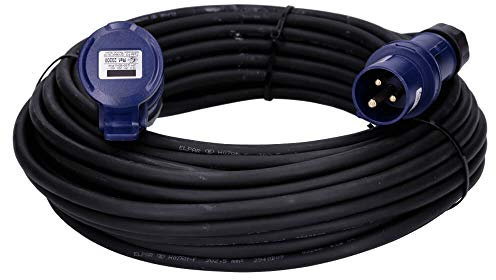 Voxura CEE Kabel Verlängerungskabel Camping Boot Caravan Wohnmobil Wohnwagen Stromkabel 3-polig 230V H07RN-F 3G 2,5 16/3 16A IP44 25m