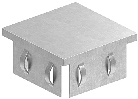 Stahlstopfen flach | für Rohr 60x60x2,0-3,0 mm | Stahl S235JR, roh