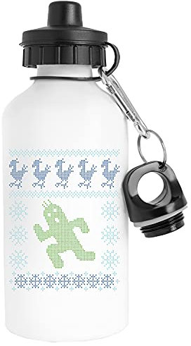 Luxogo Noël Cactus Bouteille d'eau Acier Inoxydable Voyageur Blanc Water Bottle Stainless Steel Traveller White