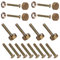 INCREWAY 8 viti decorative in ottone a specchio con rondelle e viti M4 (12 mm)