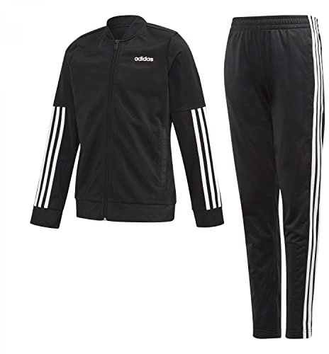 Adidas YG TS BACK2BAS, Tuta da Ginnastica Bambina, Top:Black/White Bottom:Black, 1415