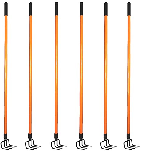 Ashman Garden Cultivator (6 Pack)– Sturdy Hand Tiller/Cultivator – Heavy Duty Blade for Digging, Loosening Soil and Weeding – Rubber Grip Handle for a Strong Hold – Rust Resistant.