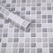 Hode Fliesenaufkleber Mosaik 60x500cm Grau Fliesenfolie Selbstklebend Tapeten Wasserfeste Dekorationsfolie für Badezimmer Küchenwände Mosaikfolie