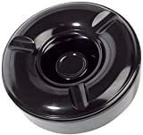 MCM service Windaschenbecher aus reinem Melamin Ø cm 12 x 4,5 cm, Schwarz Made in Italy
