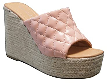 IVACHY Women's Summer Open Toe Espadrille Sandals with Woven Platform Wedge Heels