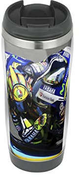 Valentino Rossi Moto Thermobecher fr heie und kalte Getrnke - 330 ml - Edelstahl - Wiederverwendbar - Vakuumisoliert