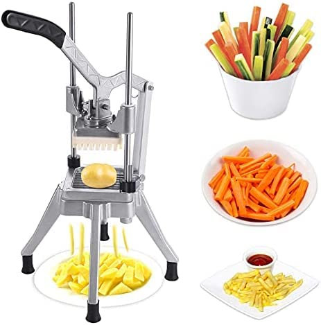 Coupe-Frites Professionnel Professionnel en Acier Inoxydable pour Tomates, Poivrons, Pommes De Terre, Champignons,Classic Style1/4,Uptodate1