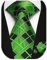 Enlision Corbatas para Hombre y Pañuelo Verde Comprobar Hombres Corbata & Plaza Bolsillo Conjunto para Boda Fiesta Clásico de Business Corbata