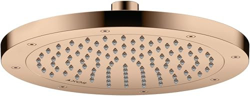 Hansgrohe AXOR ShowerSolutions Duschkopf 245, 1 Strahlart, wassersparend, 35381, Farbe: Polished Red Gold