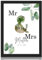 MilaBoo® personalisiertes Geldgeschenk Hochzeit - Mr&Mrs Geldgeschenk mit ausgestanztem & zum Geldverschenken mit Rahmen auf Hahnemühlen Papier Made in Germany A3 A4 A5 - Poster im braunen Umschlag
