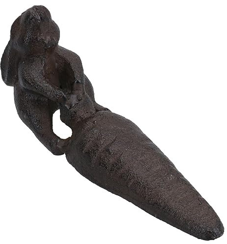 AB Tools Türstopper Hasen mit Karotte Gusseisen Metall Rustikaler Türstopper Keil Haus