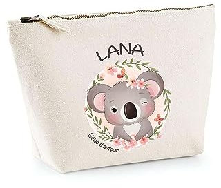 Trousse Lana Bébé d Amour Koala | Pochette Enfant Mignonne Toilette Maquillage Idée Cadeau pour Jeune