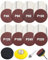 JatilEr Lot de 80 disques abrasifs ronds de 50 mm - 50 mm - Grain P40/60/80/100/120/180/240/320 - Pour ponceuse excentrique - Pour polissage de voiture, métal, bois