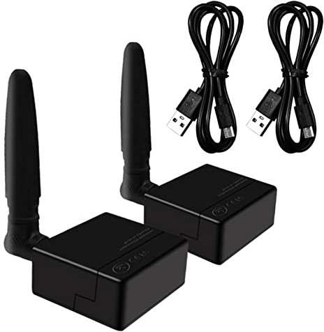 Desikixudy Kit Répéteur de Signal Répéteur un Infrarouge Sans Fil Émetteur et Récepteur Alimenté par USB Prise Européenne -BIRE, 500367234A1