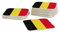 Untersetzer für Gläser I Belgien Bierdeckel (50 Stück) aus Pappe eckig (9,3cm x 9,3cm) I EM Tischdeko mit belgischer Flagge