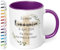 Christliches Geschenk: Tasse personalisiert „Zu deiner WUNSCHTEXT“ – Kreuz-Motiv – Keramik 330ml Geschenk Kommunion Konfirmation Firmung Taufe Mädchen Jungen (Violett)