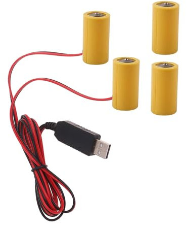 GMBYLBY Câble d'alimentation USB 5 V 2 A vers 3 V 1 A LR14 C pour réchaud à jouets, lampes de poche, alarmes, batteries