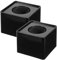 Healeved 2 Pcs Square Microphone Flag Station Portable Cube Interview Mic Microphone Logo Flag Station Equipment for Interviews, Press Conferences, and Meetings