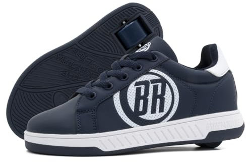 BREEZY ROLLERS Schuhe mit Rollen für Kinder I Rollschuhe-Sneaker Kids I Von Kinder Straßen-Schuhen zu Rollschuh in wenigen Sek. I Patentiertes Klick-System I Turnschuhe mit Rollen für Mädchen & Jungen