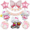 Geburtstag Luftballons Mädchen, 25 Stück Luftballon Geburtstag Kit, Cartoon Charakter Ballon, Folienballon, Theme Party Supplies, Ballon Dekoration für Kinder, Kindergeburtstag Party Dekoration