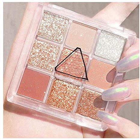 9 Farben Lidschatten Paletten, Glänzende Glitter Matte Lidschatten Palette Matt Make up Langlebiges Lidschatten Set Wasserdichte Lidschatten Kosmetik Palette für Mädchen und Fraue