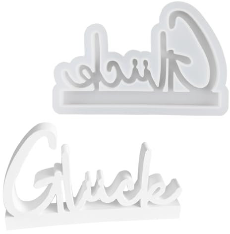 Silikonformen Gießformen, DIY Glück Gießformen Silikon Kerzenhalter Gießformen Silikon Weihnachten Casting Gipsformen Antihaftbeschichtete Silikonform Gießform zum Gießen