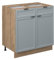 Vicco Küchenunterschrank Fame-Line, Hellblau-grau, 80 cm ohne Arbeitsplatte
