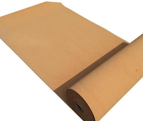 Grand rouleau de liège naturel haute densité facile à couper pour bureau, maison, bricolage Marron 6 mm x 4 m