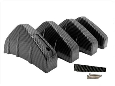 Heckflügel 4 Stück Auto Geändert Hinten Stoßstange Diffusor Spoiler Hinten Lippe Für E46 E60 E61 E90 E91 F30 E36 E39 E87 E92 F10 F11 F20 F31 Heckspoiler(Kohlefaser)