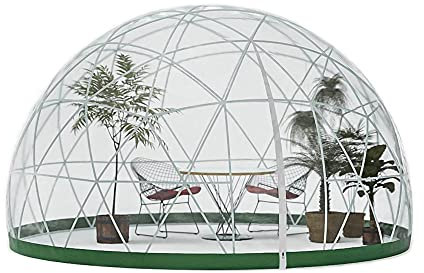 Dôme igloo de jardin 3,7 m – Tente dôme à bulles en PVC pour camping, serre et fêtes – Cabine à bulles d'air géodésique transparente