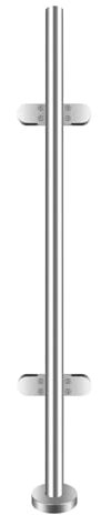Treppengeländer Außen 110Cm, Handlauf Edelstahl, Treppengeländer Innen, Stiegengeländer, Außengeländer Mit Dekorative Abdeckung, 4 Klammern, 8 Silikonpads Für Treppen, Brüstung, Balko, Glas